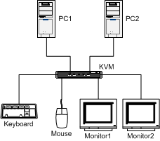 Multi-monitor KVM