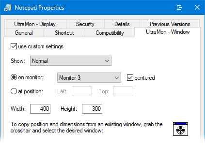 UltraMon shortcuts integrated with Windows Explorer